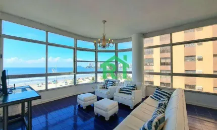 Apartamento frente mar com 3 quartos, 2 vagas à venda em Pitangueiras, Guarujá | Rocha Imóveis Guarujá