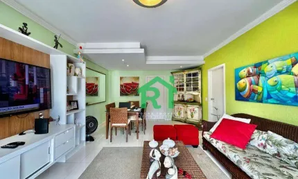 Apartamento reformado, 3 dormitórios (1 suíte), 2 vagas, Pitangueiras, Guarujá/SP.