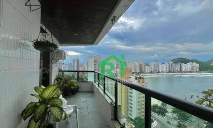 Apartamento à beira mar com 3 dormitórios (1 suíte), 1 vaga, Jardim Astúrias, Guarujá/SP