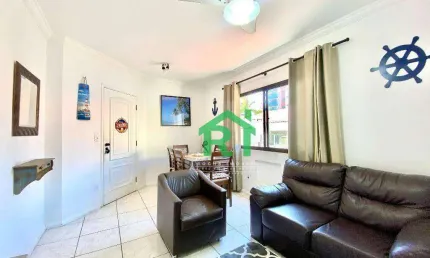 Apartamento beira mar com 2 dormitórios, 1 vaga de garagem à venda por r$ 370.000 - asturias - guarujá/sp