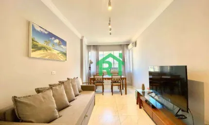Apartamento Beira Mar, 2 dormitórios, 1 Vaga de garagem à venda por R$ 350.000 - Enseada - Guarujá/SP