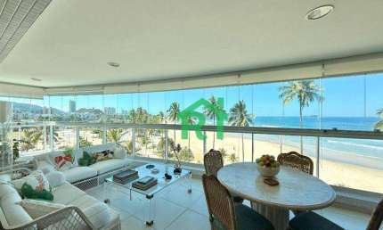 Apartamento frente mar à venda na Praia da Enseada com 3 quartos (2 suítes), 3 Vagas, Lazer, Guarujá/SP
