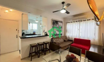 Apartamento Beira Mar, 2 Dormitórios, 1 Vaga, Tombo, Guarujá/SP