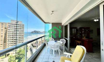 Apartamento com 3 dormitórios, 183 m² - venda por R$ 1.300.000,00 ou aluguel por R$ 8.000,00/mês - Pitangueiras - Guarujá/SP