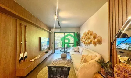 Apartamento à beira mar na praia das pitangueiras com 3 quartos (2 suítes), 2 vagas, lazer, guarujá/sp