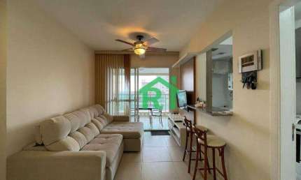 Apartamento com 2 dormitórios para alugar, 85 m² por R$ 6.000,00/mês - Pitangueiras - Guarujá/SP