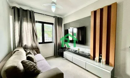Apartamento com 2 dormitórios à venda, 75 m² por r$ 380.000 - enseada - guarujá/sp