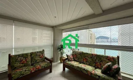 Apartamento frente mar com 3 dormitorios (3 Suites), 2 vagas, Lazer, Asturias, Guaruja/SP