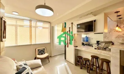 Apartamento com 2 dormitórios, 60 m² - venda por R$ 400.000,00 ou aluguel por R$ 4.000,00/mês - Jardim Astúrias - Guarujá/SP
