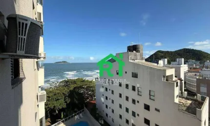 Apartamento pé na areia, 2 dormitorios (1 suite), 1 vaga, lazer, Tombo, Guaruja/SP