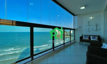 Apartamento Frente Mar, 3 Dormitórios (3 Suítes), 2 Vagas, Lazer, Jardim Astúrias, Guarujá/SP