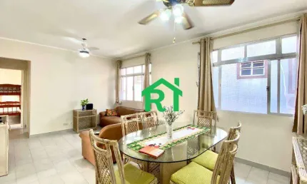 Apartamento à beira mar com 2 dormitórios (1 suíte), 1 vaga, Praia da Enseada - Guarujá/SP
