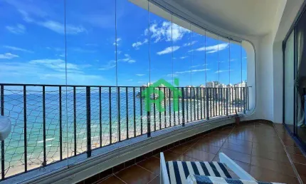 Apartamento Frente Mar, Vista Mar, 3 Dormitórios (1 Suíte), 1 Vaga, Jardim Astúrias, Guarujá/SP