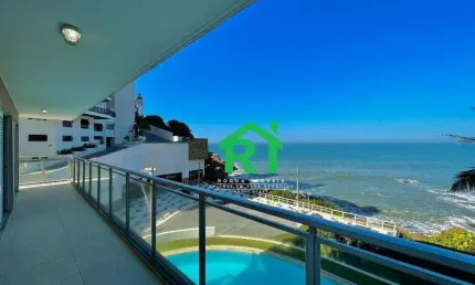 Apartamento frente mar com 3 quartos (1 suíte), 1 vaga e lazer à venda em Jardim Astúrias, Guarujá | Rocha Imóveis Guarujá