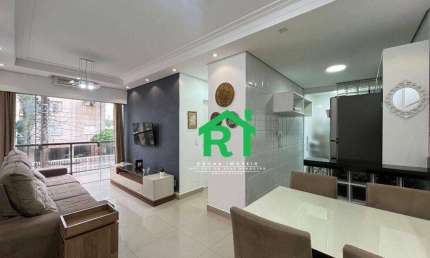 Apartamento com 1 dormitório, 1 vaga, lazer, Enseada, Guarujá/SP