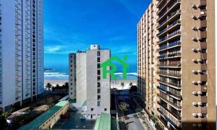 Apartamento com vista mar, 3 dormitórios (1 suíte), 2 vagas, Pitangueiras, Guarujá/SP.