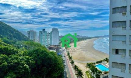 Apartamento reformado, vista mar, 3 dormitórios (1 suíte), 1 vaga, Pitangueiras, Guarujá/SP.