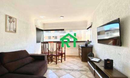 Apartamento à beira mar com 2 dormitórios, 1 vaga, Praia da Enseada Guarujá/SP