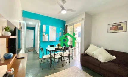 Apartamento com 1 dormitório, 1 vaga, lazer, enseada guarujá/sp