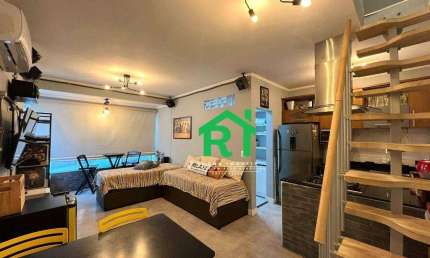 Apartamento Beira Mar, 1 Dormitório (1 Suíte), 1 Vaga, Lazer, Tombo, Guarujá/SP