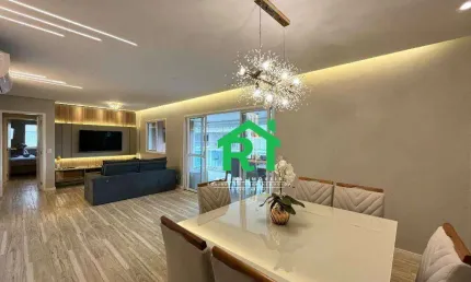 Apartamento com 3 quartos (1 suíte), 2 vagas, lazer, jardim astúrias, guarujá/sp