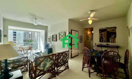 Apartamento reformado, beira mar, vista mar, 3 dormitórios, 1 vaga, Pitangueiras, Guarujá/SP.
