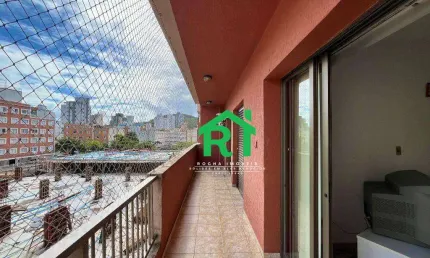 Apartamento com 2 quartos (1 suíte), 1 vaga, jardim astúrias, guarujá/sp