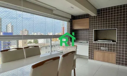 Apartamento com varanda gourmet quartos (1 suíte), 2 vagas, lazer, jardim astúrias, guarujá/sp
