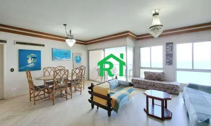 Apartamento com 3 dormitórios para alugar, 119 m² por R$ 6.000,00/mês - Pitangueiras - Guarujá/SP