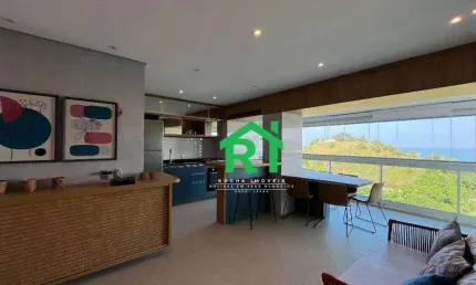 Apartamento frente mar com 2 quartos (1 suíte), 2 vagas e lazer à venda em Jardim Astúrias, Guarujá | Rocha Imóveis Guarujá