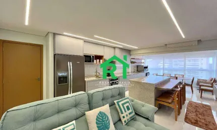 Apartamento com 3 quartos (1 suíte), 2 vagas, lazer, jardim astúrias, guarujá/sp