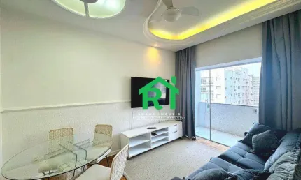 Apartamento com 1 dormitório com vista para o mar à venda, 58 m² por R$ 480.000 - Pitangueiras - Guarujá/SP