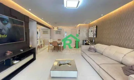 Apartamento com 3 dormitórios à venda, 115 m² por r$ 1.250.000 - pitangueiras - guarujá/sp