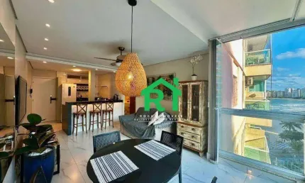 Apartamento com vista mar i 2 quartos (1 suíte) i praia das pitangueiras i guarujá/sp