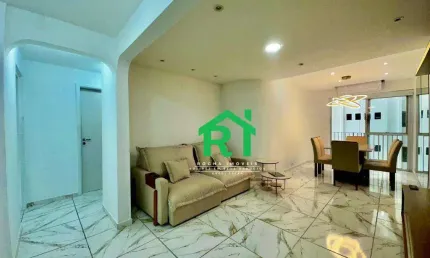 Apartamento reformado, beira mar, 2 dormitórios (1 suíte) 2 vagas, lazer, pitangueiras, guarujá/sp.