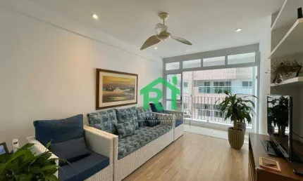 Apartamento reformado, 3 dormitórios (1 suíte), 1 vaga, área de lazer, jardim astúrias, guarujá/sp