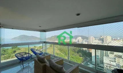 Apartamento com 3 dormitórios, 117 m² - venda por r$ 1.800.000,00 ou aluguel por r$ 9.800,00/mês - jardim astúrias - guarujá/sp