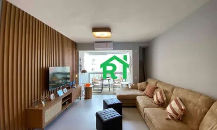 Apartamento com 3 dormitórios para alugar, 115 m² por r$ 5.000,00/mês - pitangueiras - guarujá/sp