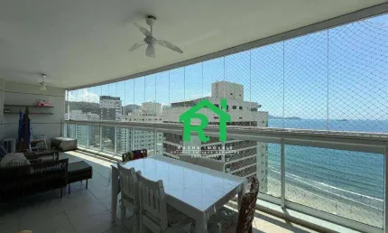 Apartamento com 2 dormitórios para alugar, 115 m² por r$ 8.000,00/mês - jardim astúrias - guarujá/sp