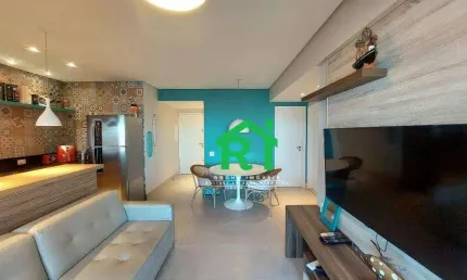 Apartamento à venda com 2 dormitórios (1 suíte), 1 vaga, lazer, guarujá/sp