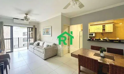 Apartamento com 2 dormitórios para alugar, 80 m² por r$ 4.000/mês - tombo - guarujá/sp