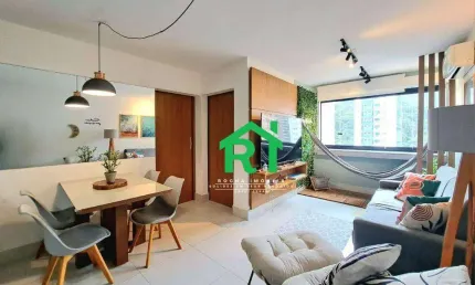 Apartamento com 2 dormitórios à venda, 60 m² por r$ 590.000 - pitangueiras - guarujá/sp