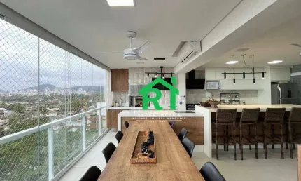 Apartamento com vista para o mar, 3 dormitórios (1 suíte), 2 vagas, lazer, enseada, guarujá/sp