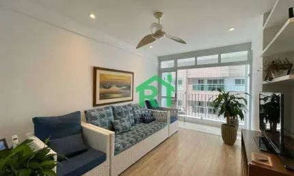 Apartamento reformado, 3 dormitórios (1 suíte), 1 vaga, área de lazer, jardim astúrias, guarujá/sp