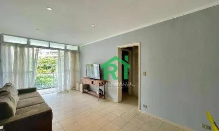 Apartamento beira mar, 2 dormitórios, pitangueiras, guarujá/sp