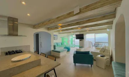 Apartamento Frente Mar, Reformado, 3 dormitórios (2 Suítes), 1 Vaga de Garagem, Pitangueiras, Guarujá/SP
