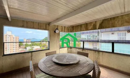 Cobertura com 2 quartos (1 suíte), 2 vagas e lazer à venda no Tombo, Guarujá | Rocha Imóveis Guarujá