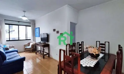Apartamento com 2 dormitórios (1 suíte), 1 vaga, jardim astúrias, guarujá/sp