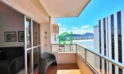 Apartamento frente mar, 3 dormitórios (1 suíte), 1 vaga, lazer, jardim astúrias - guarujá/sp