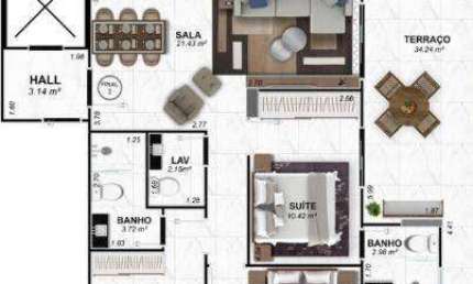 Apartamento à venda, 140 m² por R$ 1.643.000,00 - Vilamar - Praia Grande/SP